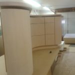 Curved breakfast bar process picture