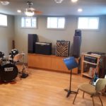 Cabinetry in a music studio